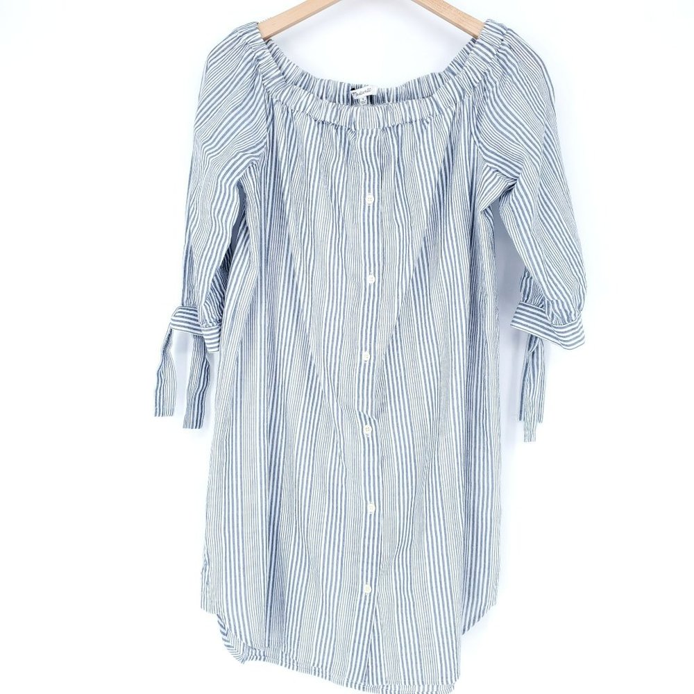 Madewell Dress Womens Medium Blue White Stripes